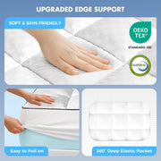Dual Layer Memory Foam Mattress Topper, Queen Mattress Pad, 4 Inch